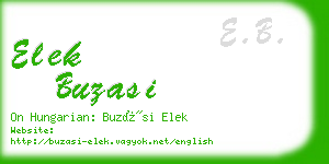 elek buzasi business card